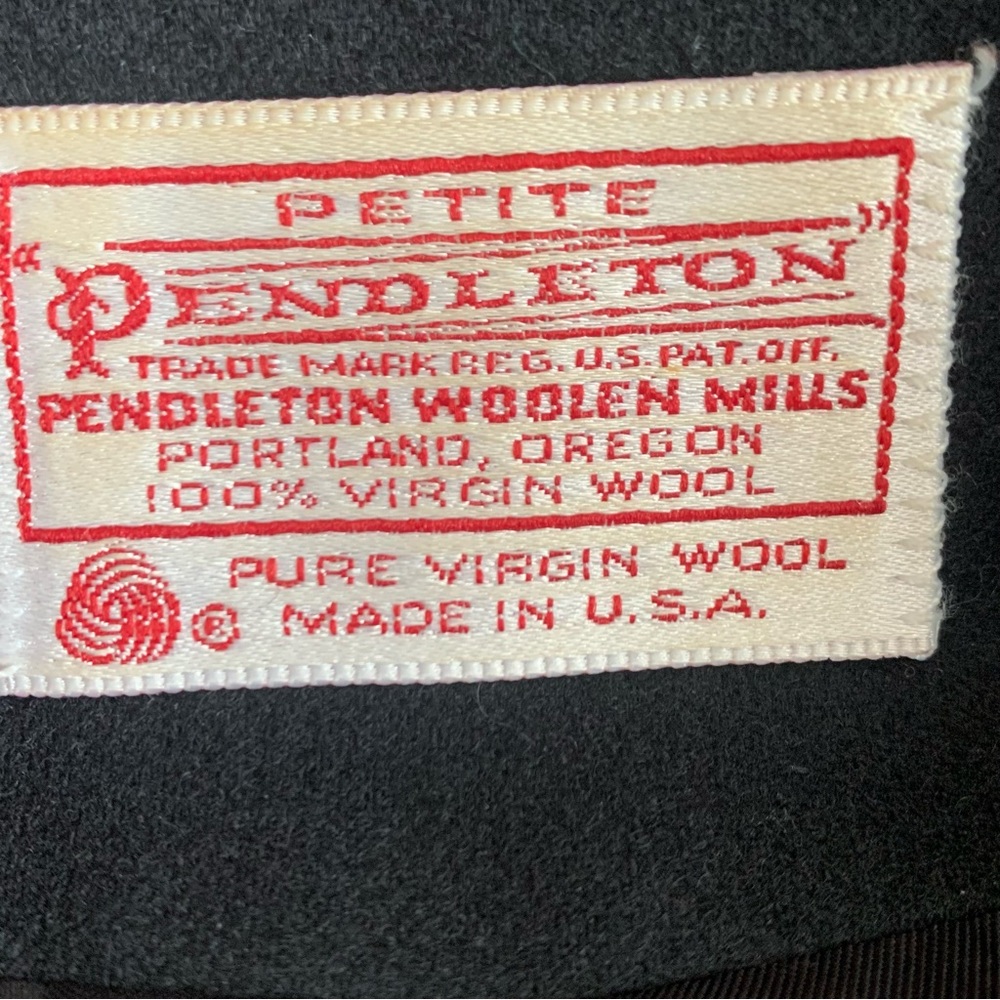 Pendleton Black Virgin Wool Double Breasted Cropp… - image 4